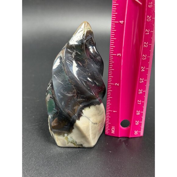 Natural Volcano Agate Flame Polished Healing Crystal Stone 328g 4" UVs - Picture 12 of 15